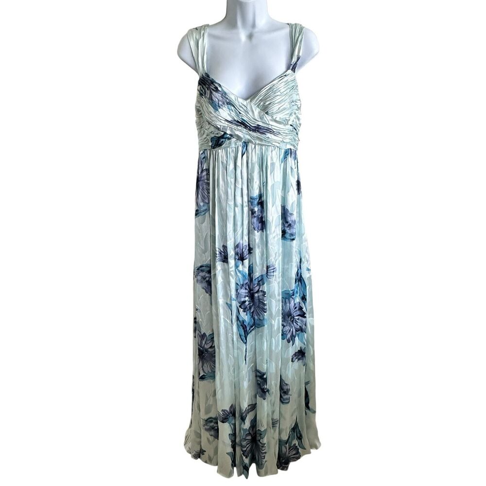 NWT JS Collection blue floral cocktail evening dress size 6